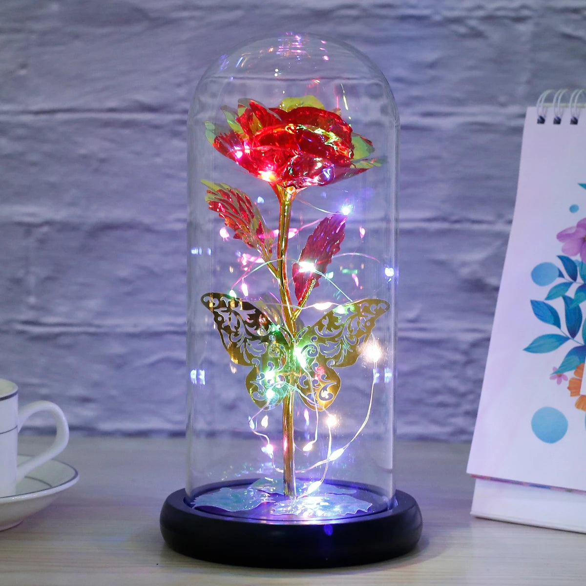 Whimsical Galaxy Rose Light