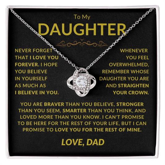 Daughter|Never forget|BLK (love knot)