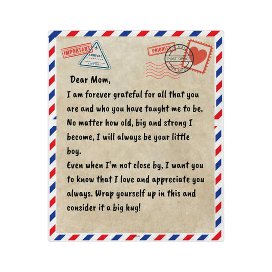 Dear Mom - Personalized Giant Love Letter Blanket 50x60