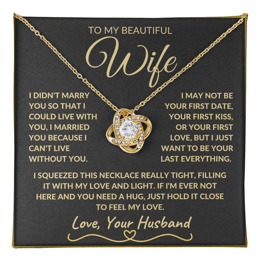 Beautiful Wife| Feel My Love (18k Gold Love Knot)
